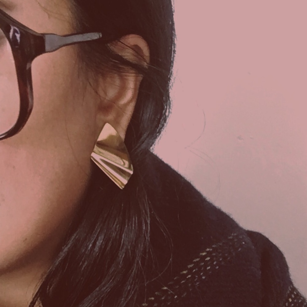 Vintage Gold Statement Earrings